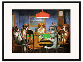 Gerahmter Kunstdruck A Friend in Need (Dogs Playing Poker), 1903