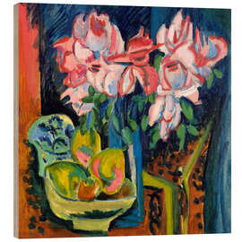 Holzbild Rosa Rosen, 1918