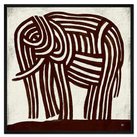 Gerahmter Kunstdruck Afrikanischer Wildelefant