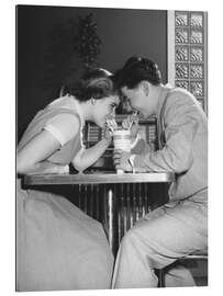 Gallery print Couple with straws