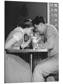 Magnettafel Pärchen mit Strohhalmen