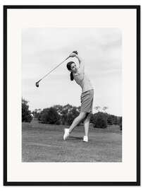 Gerahmter Kunstdruck Golfspielerin