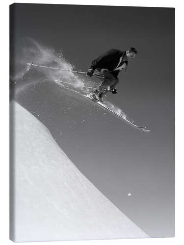 Canvas print Man Sking Downhill