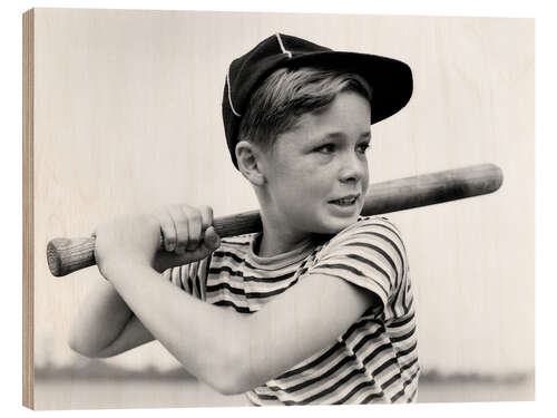 Puutaulu Boy With Baseball Bat