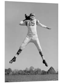 Foam board print Quarterback Jumping and Throwing Football