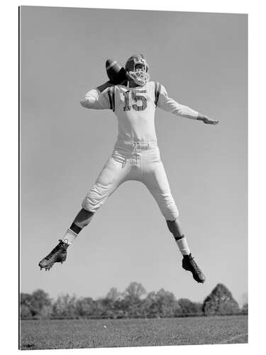 Gallery print Quarterback Jumping and Throwing Football