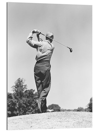 Galleriprint Man Playing Golf by Swinging Driver