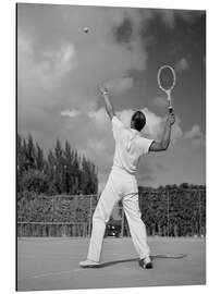 Magnettafel Tennisspieler Aufschlag