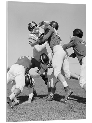 Cuadro de aluminio Group Tackle in a Football Game