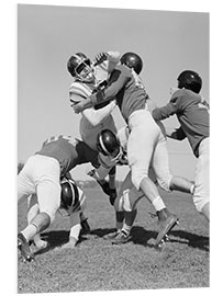 Foam board print Group Tackle in a Football Game