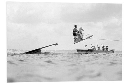 Foam board print Famous Aquaplane Champion Plays ‘Horsey’