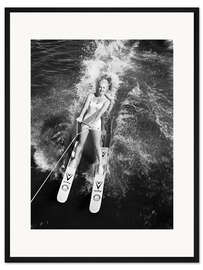 Gerahmter Kunstdruck Vintage Wasserski - Vintage Water Ski Collection