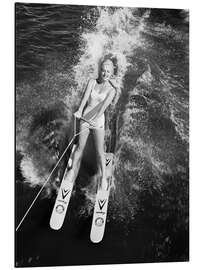 Magnettafel Vintage Wasserski