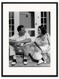 Gerahmter Kunstdruck Tennis-Pärchen