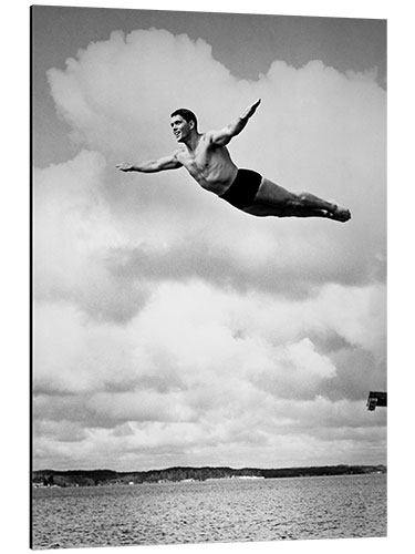 Aluminium print Vintage Diver