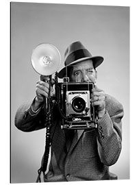 Aluminiumsbilde Press Photographer in the 1950s