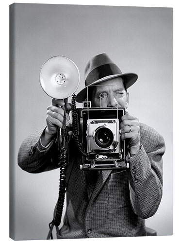 Canvas print Press Photographer in the 1950s