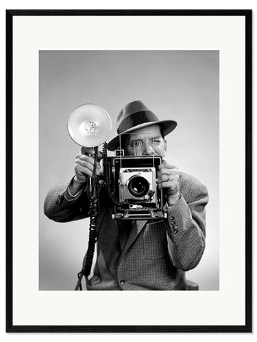 Kehystetty taidepainatus Press Photographer in the 1950s