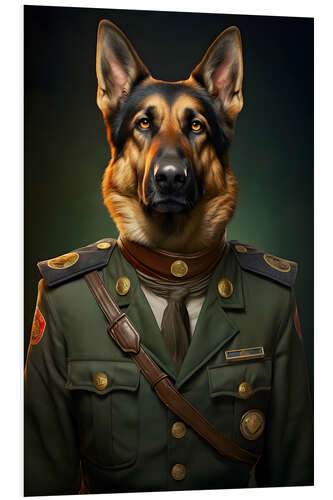 Foam board print Colonel Shepherd Dog