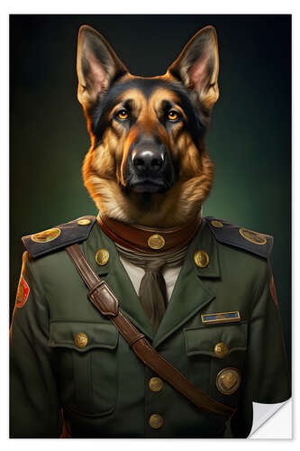 Vinilo para la pared Colonel Shepherd Dog