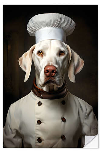 Wandsticker Labrador Chefkoch