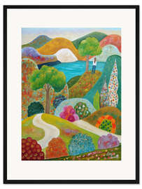 Gerahmter Kunstdruck Zurück auf dem Hügel - Ángeles M. Pomata