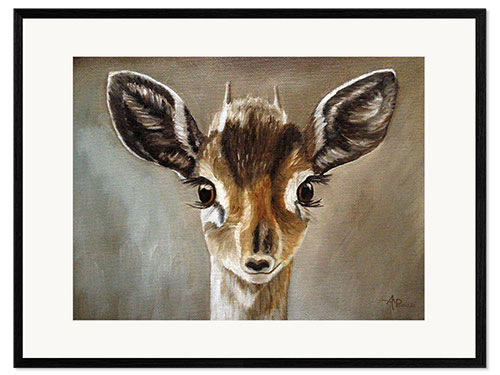 Impresión de arte enmarcada Big Eyes Dik Dik