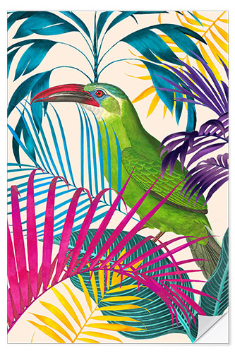 Wall sticker Ecstatic Jungle Of Colours - Toucan