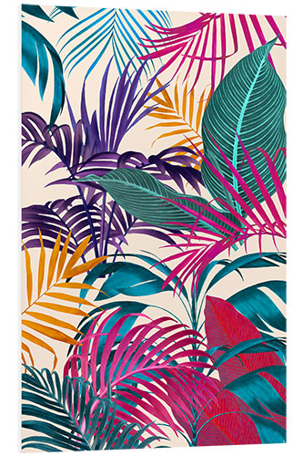 Tableau en PVC Ecstatic Jungle Of Colours