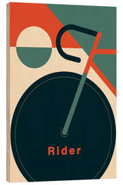 Wood print Bike Rider