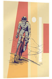 Tableau en verre acrylique Cyclist Runner