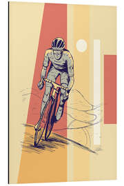 Aluminium print Cyclist Runner