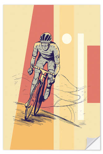 Muursticker Cyclist Runner