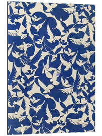 Cuadro de aluminio Pigeons in Blue &amp; White, 1928