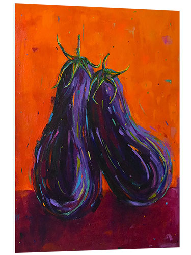 Foam board print Aubergines