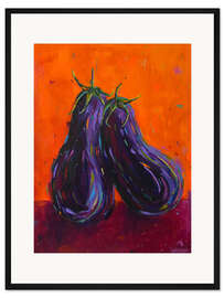 Gerahmter Kunstdruck Auberginen