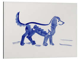 Aluminium print The Great Dane (Portrait of a Dog in Blue)