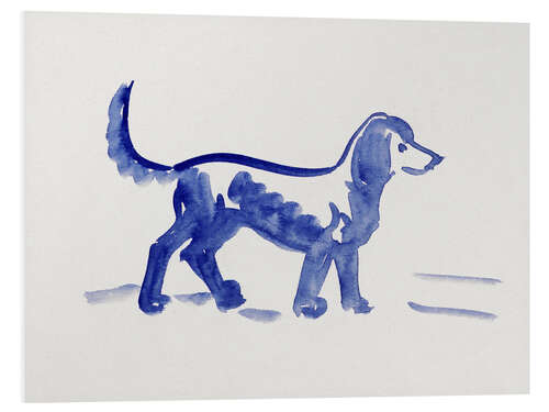 Foam board print The Great Dane (Portrait of a Dog in Blue)