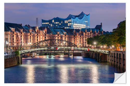 Sisustustarra Speicherstadt at Night, Hamburg