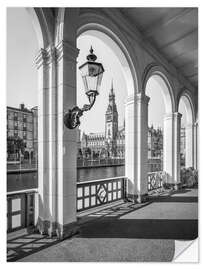 Selvklebende plakat Alster Arcades in Hamburg