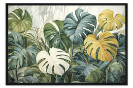 Gerahmter Kunstdruck Monstera Design IV