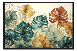 Gerahmter Kunstdruck Monstera Design III