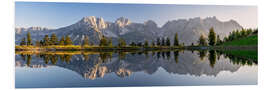 Foam board print Sunrise at the Wilder Kaiser, Tyrol