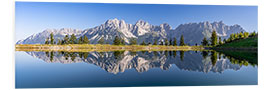 Foam board print Summer Morning at the Wilder Kaiser, Tyrol