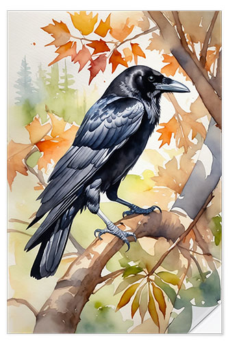 Wandsticker Carrion Crow