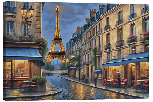 Lærredsbillede Paris At Dusk