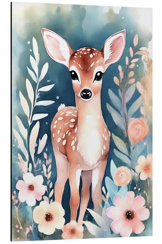 Aluminium print Cute Fawn