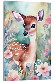 Magnettafel Rehkitz im Garten