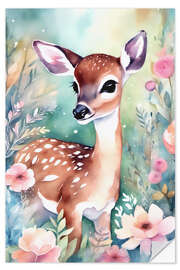 Wall sticker Fawn In The Garden