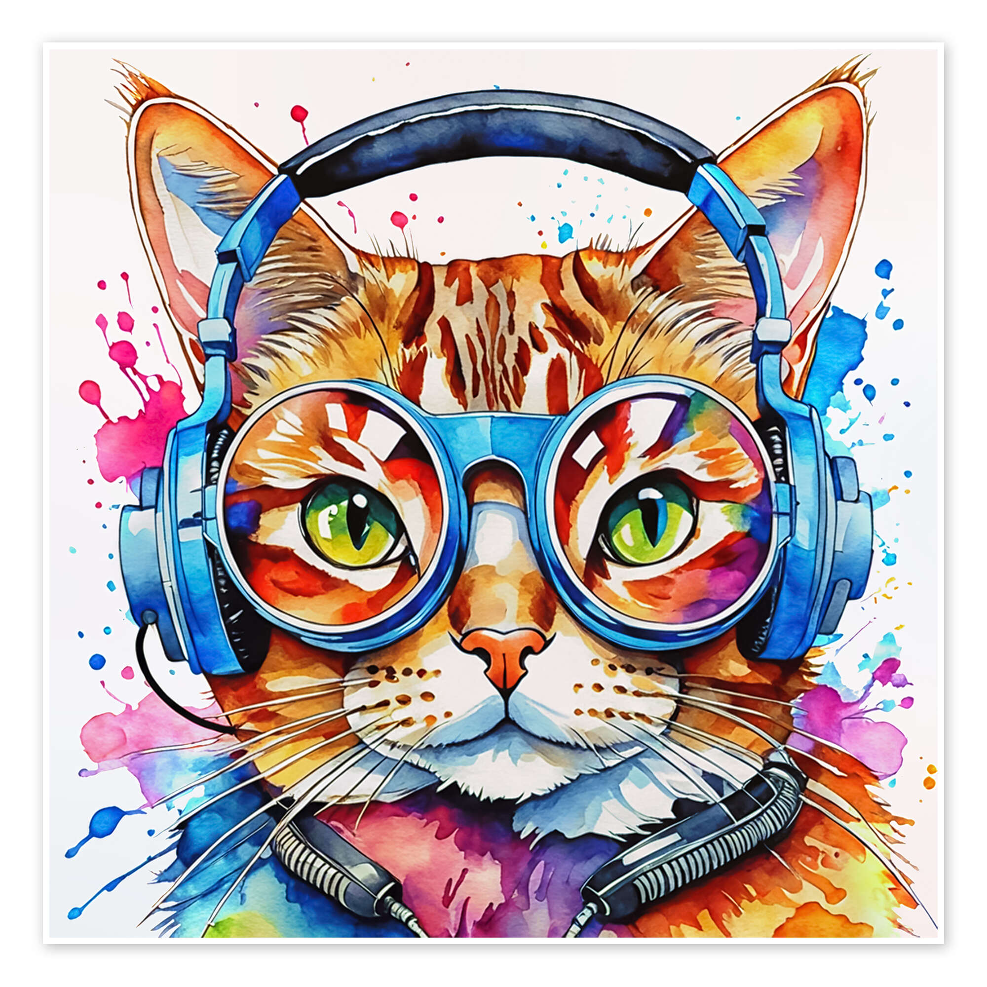 Cool Cat print by Mango Art | Posterlounge